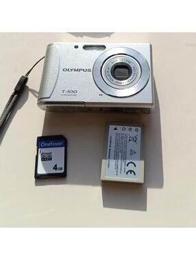 🔥Olympus T-100 Silver 12.0MP digital compact camera🔥WORKing FULL🔥 y2k digicam